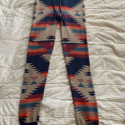 American Eagle Outfitters AEO Hi-Rise Leggings Aztec Print Stretch Size S