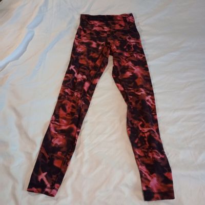 Lululemon Align High Rise Leggings Sz 4 Intensity Pink Blossom Multi. Workout