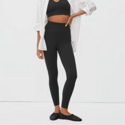 Everlane The Seamless High Rise Stretchy Ribbed Legging Black XL/ XXL