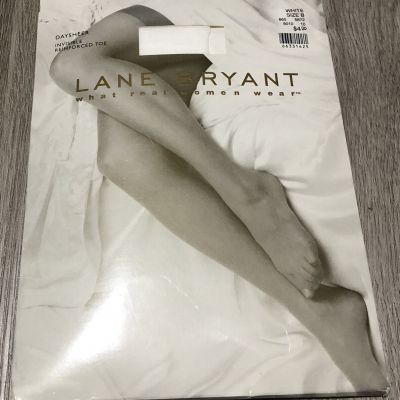 Lane Bryant Daysheer Invisible Reinforced Toe Stockings White Size B