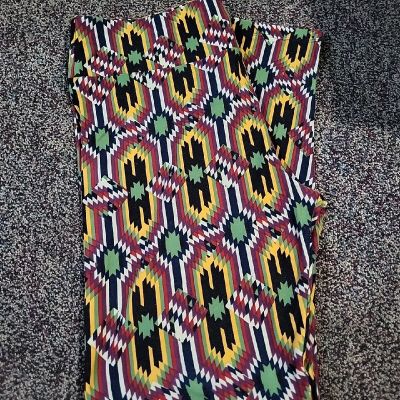 Lularoe Size TC Leggings Geometric Fall Colors