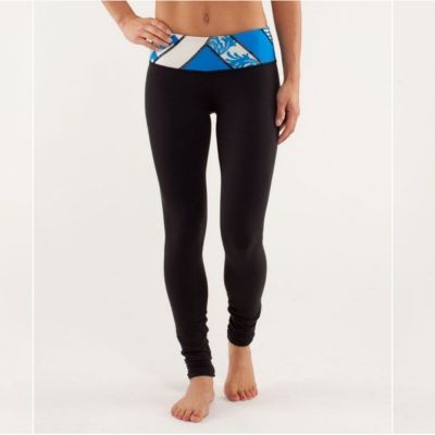 Lululemon Wunder Under Black Reversible Workout Leggings Size 6