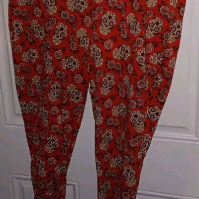 Torrid plus size 3 Ditsy Dia De Los Muertos Sugar Skull Heads Leggings