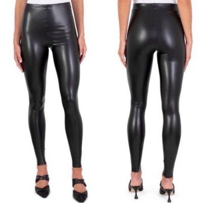 Joie Faux Leather Stretch Leggings Black Shiny Stretch Size XL Contemporary Fit