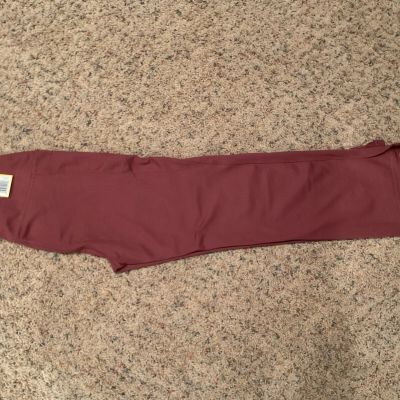 Jockey Ladies' Yoga Capri Cropped Slit Flare Stretch Pant Mauve New W Tags Small