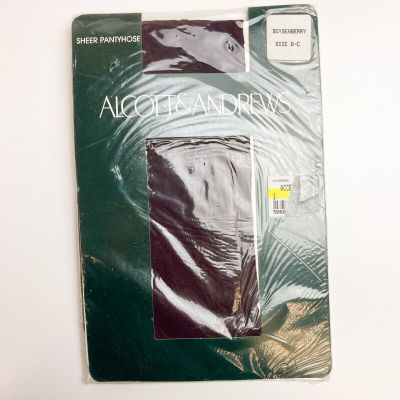 Vintage Alcott & Andrews Sheer Pantyhose - Size B-C - Boysenberry