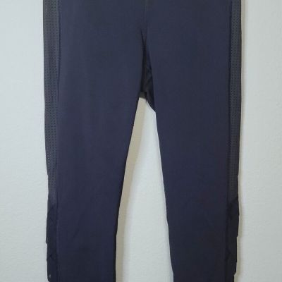 Lululemon Black Crop Cris Cross Mesh High Rise Legging Size 4