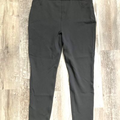 Spanx Ponte Ankle Length Comfort Leggings Grey w/Back Pockets Women's Size 2X