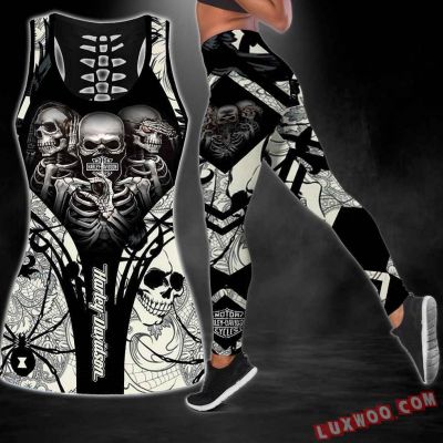 Harley--Davidson Limited Edition Woman Tanktop Legging 3D All Over Print S-5XL