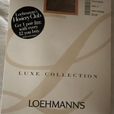 Loehmann’s Luxe Collection Microfiber Sheer Control Top Lycra Pantyhose Beige