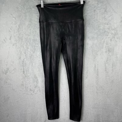 Spanx Leggings large Black Faux Leather