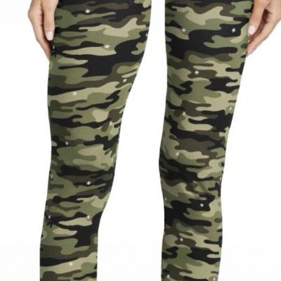 NEW XS (0-2) Nobo Leggings Womens Ankle Pants Camo Black Green Tan Stars