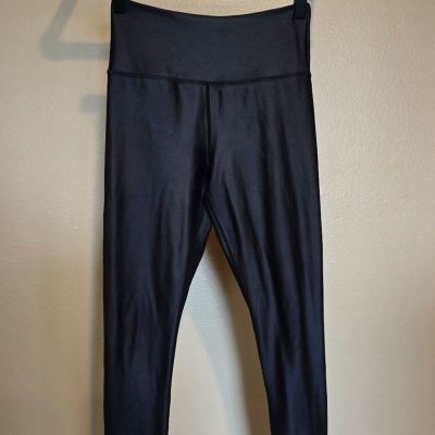 Black shiny zyia active leggings size 4