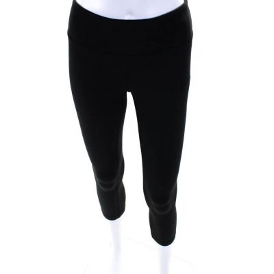 Lululemon Womens Solid Black Pull On Work out Cropped Pants Leggings Size 2