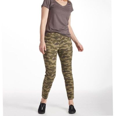 Jag Jeans Marla Green Camo Pull On Leggings Pants Size Medium