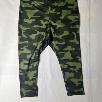 Skinny Girl Bailey Camouflage Pull On Leggings Green Black NWT Size 24W