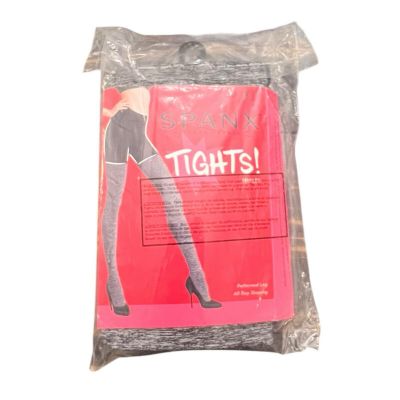 New SPANX FH0615 Patterned Leg All Day Shaping Marled Tights Size B Gray Marl