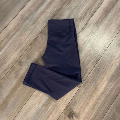 Lululemon Blue Gray Athletic Workout Cropped Leggings Women 4