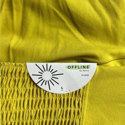 Aerie Offline Real Me 7/8 High Waisted Yellow Legging NWT Large