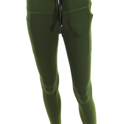 PE Nation Womens High Rise Recalibrate Ankle Leggings Pesto Green Size Small