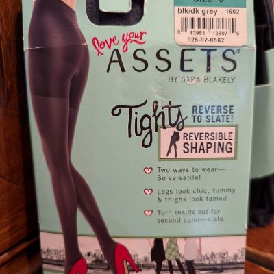 Love Your Assets Reversible Shaping Tights Black/Dk Grey 3 Up To  6'  & 180 Lbs.