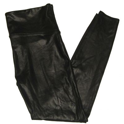 LKNU! Women's SPANX Black Faux Leather High-Rise Stretch Leggings XL