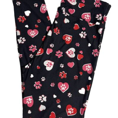 Fun Day Paw Prints & Hearts Leggings