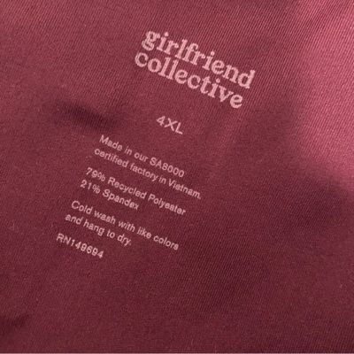 Girlfriend Collective 7/8 Leggings High Rise Plum Purple Size 4X