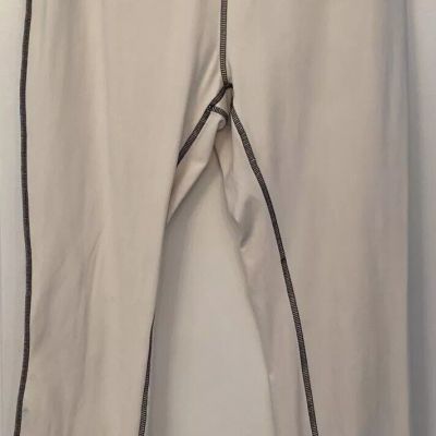 EUC We Wore What Women’s White w/Black Stitch Stretch Legging Pants Size Large