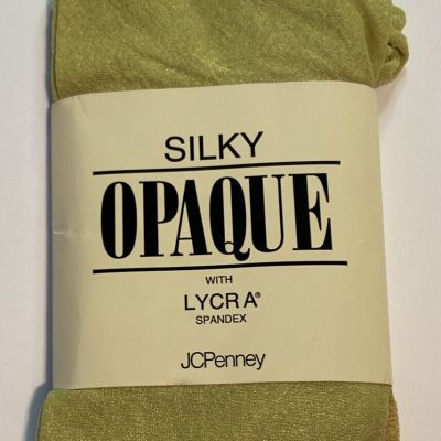 Silky Opaque W/Lycra Spandex Pantyhose Tights New Lime 51 Women’s Tall JCPenney