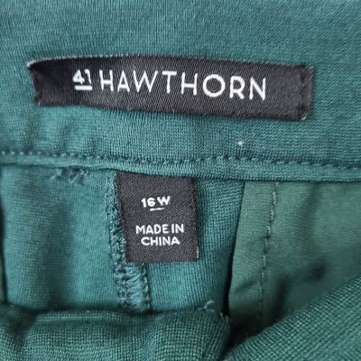 41 Hawthorn Peterson Ponte Pants Women's Size 18W Green Straight Leg Stretch