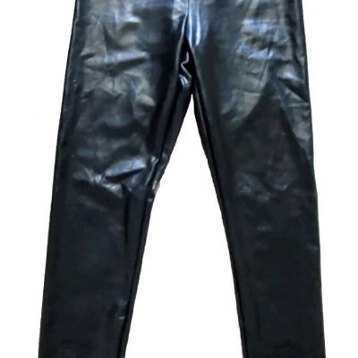 KTOO Faux Leather Pant Women Large Black Stretch Legging Party Cocktail Sleek