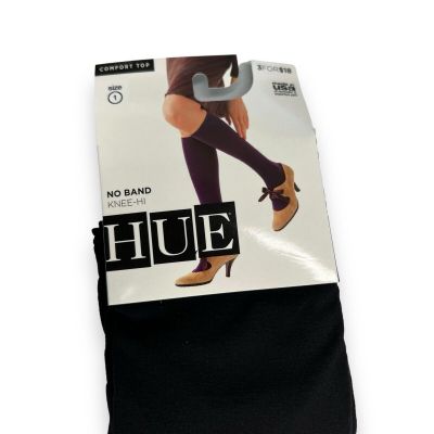 Hue No Band Knee Hi Black Womens Size 1 | Comfort Top | 1 Pair NWT