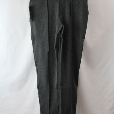 NWT Seven7 Women's Charcoal Gray Ponte Textured Striped Ankle Leggings sz S