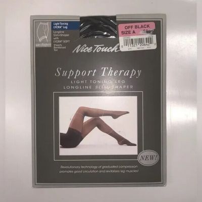 Vintage Nice Touch Support Therapy Light Toning Leg Pantyhose Size A Black NWT