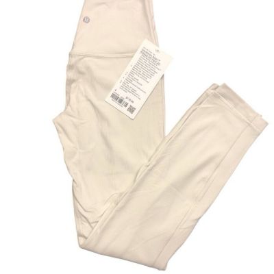 Lululemon Women’s Align Ribbed HR Pants 25” in Bone White Size 4 New w/tag $118