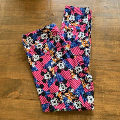 LuLaRoe Disney Retro 80s 90s Mickey Mouse Leggings-Tall & Curvy One Size