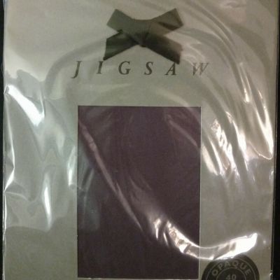 JIGSAW Opaque Tights - 40 Denier Aubergine - One Size - NIP - d