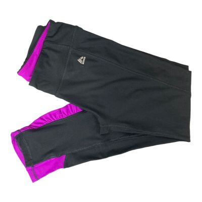 RBX Leggings Black Purple w/In-Waistband Zip pocket Athleisure Women's L Stretch