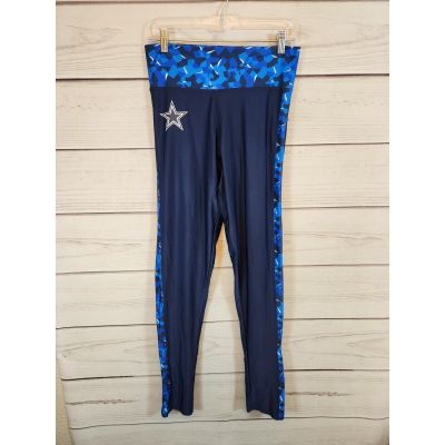 NFL Team Apparel Womens Dallas Cowboys Leggings High Rise Blue Size XL