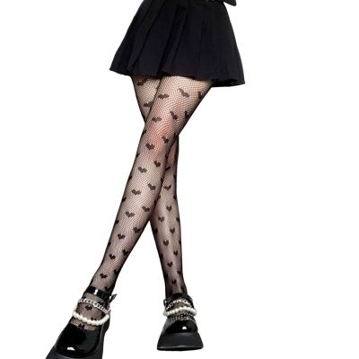 Club Stockings Hollow Out Dressing Up Girls Heart Pattern Stockings Mesh