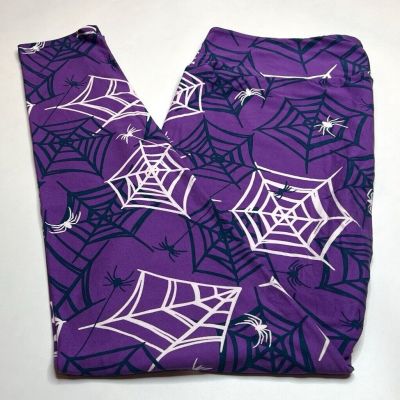 NEW LuLaRoe TC2 Leggings PURPLE Dead SPIDER WEB Haunted HALLOWEEN Antique