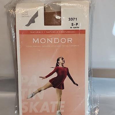 Mondor 3371 Footed SUNTAN S-P Figure Skating Tights