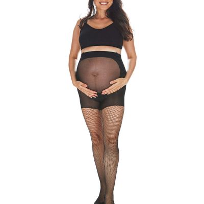 Women's Maternity Mini Fishnet Comfort Tights