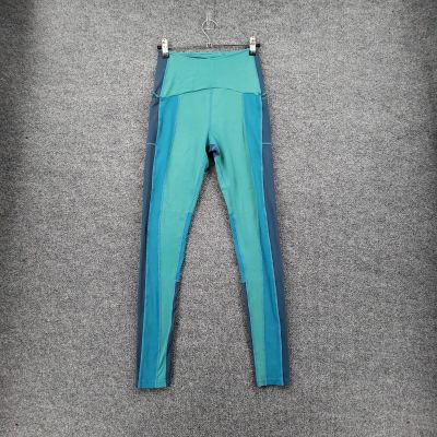 Gymshark Leggings Womens S Small Blue Tonal Block 7/8 High Waisted Workout Yoga