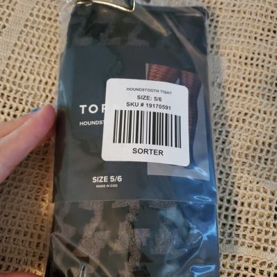 Torrid Black Houndstooth Tights Size 5/6 NEW plus Size 28 - 30 Sexy Halloween