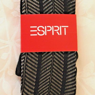 ESPRIT Pattern Ladies Tights, M/L, Color Black, New with Tags