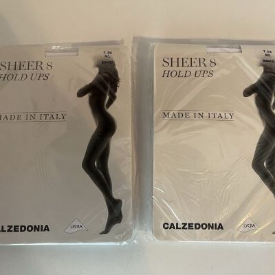 Calzedonia Sheer 8 Hold Ups Italy Sexy Size M/L White. NEW Fast Shipping!