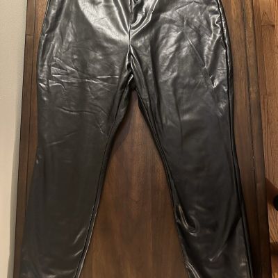 Banana Republic Faux Leather Leggings Size Petite Large