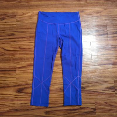 Prana Leggings Womens Medium M Purple Capri Crop Stretch Workout Yoga Gym Pant